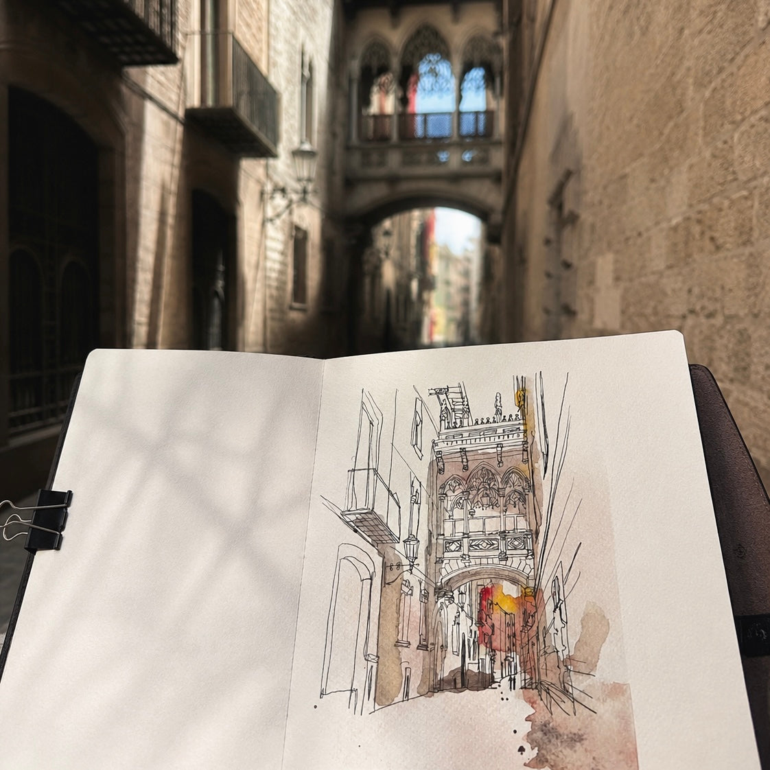 AKVARELL WORKSHOP Urban Sketch BARCELONA JÚLIUS 25.