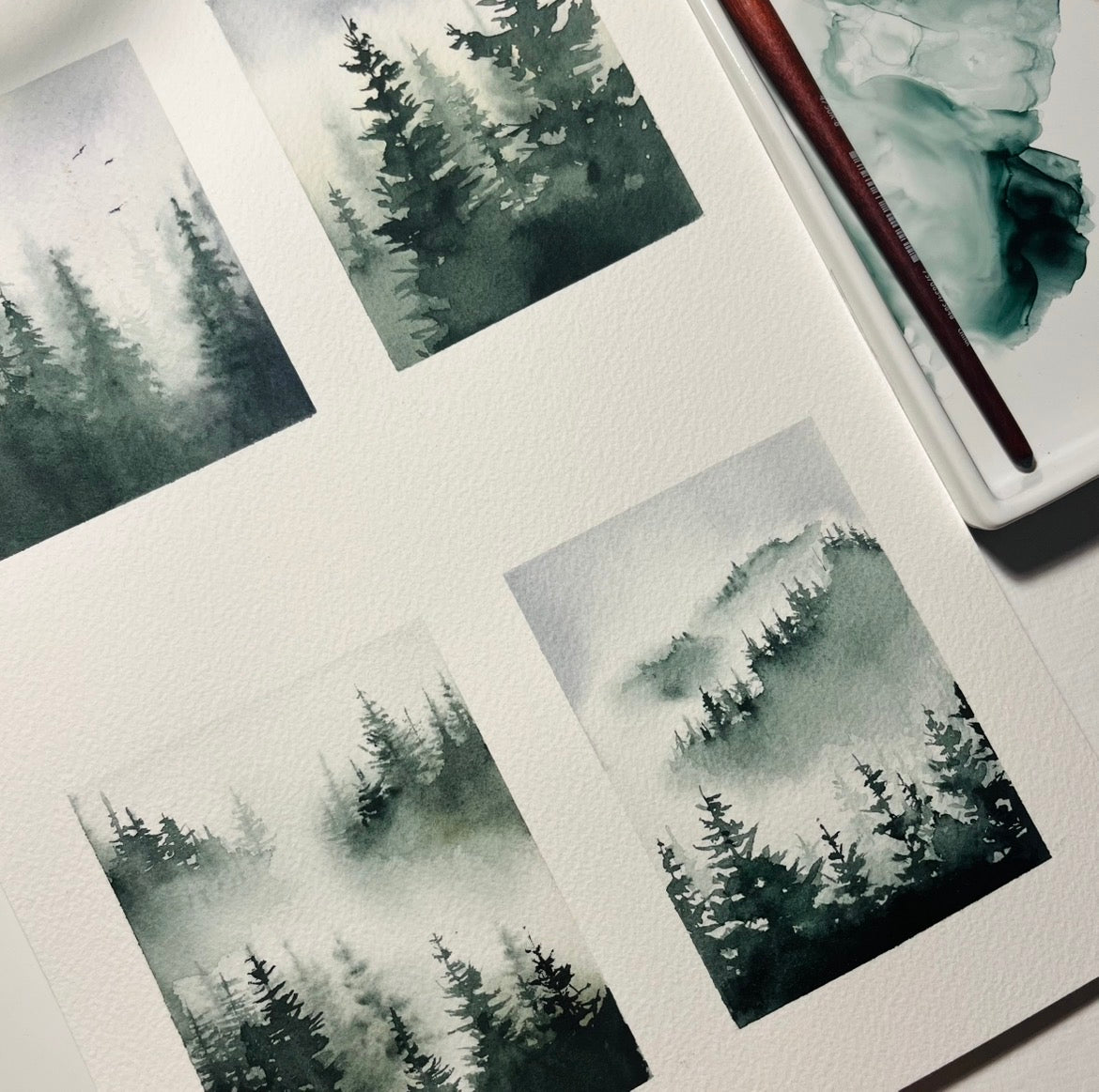 AKVARELL WORKSHOP Misty Forest Ködös tájak NOVEMBER 21.