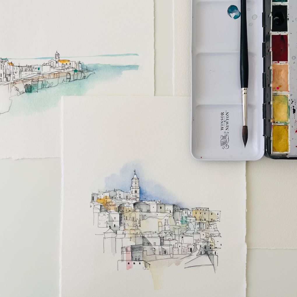 AKVARELL WORKSHOP Urban Sketch PUGLIA Szeptember 12.